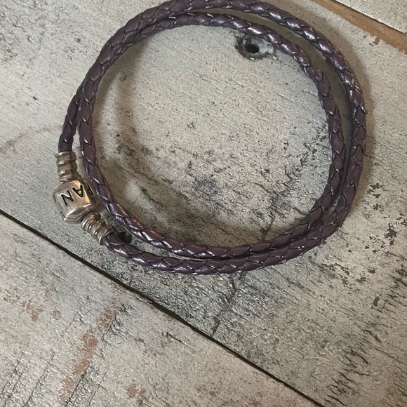 Pandora watch w rope bracelet band. THREE rope options (pink, black and purple) main image 5